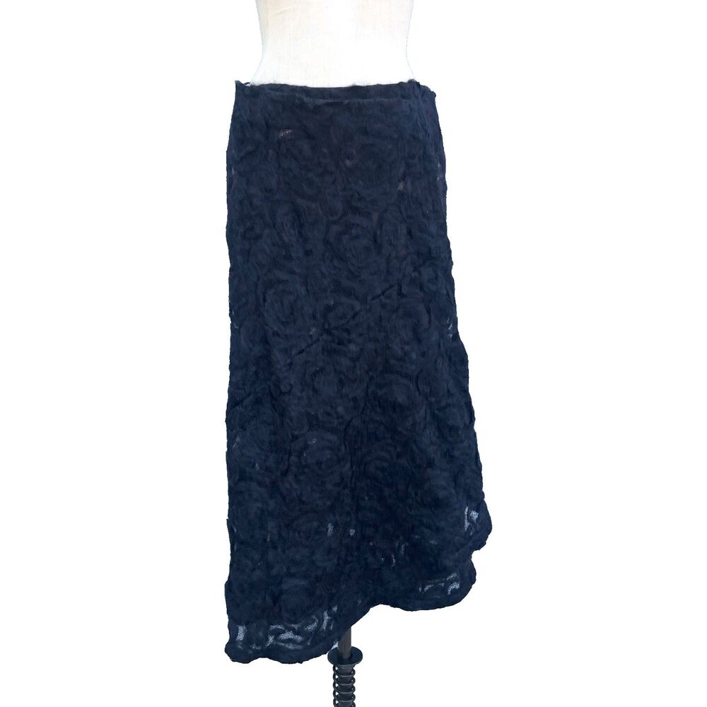 Max Mara Midi Wrap Skirt Avant garde semi sheer Size 8 Italy